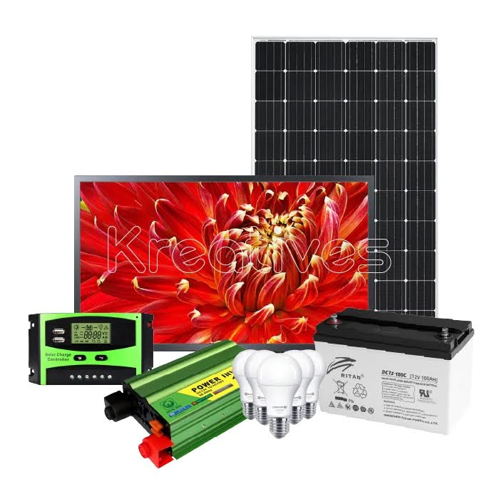 100W Solar Full Kit with 32 Inch LED TV - Sokokubwa *