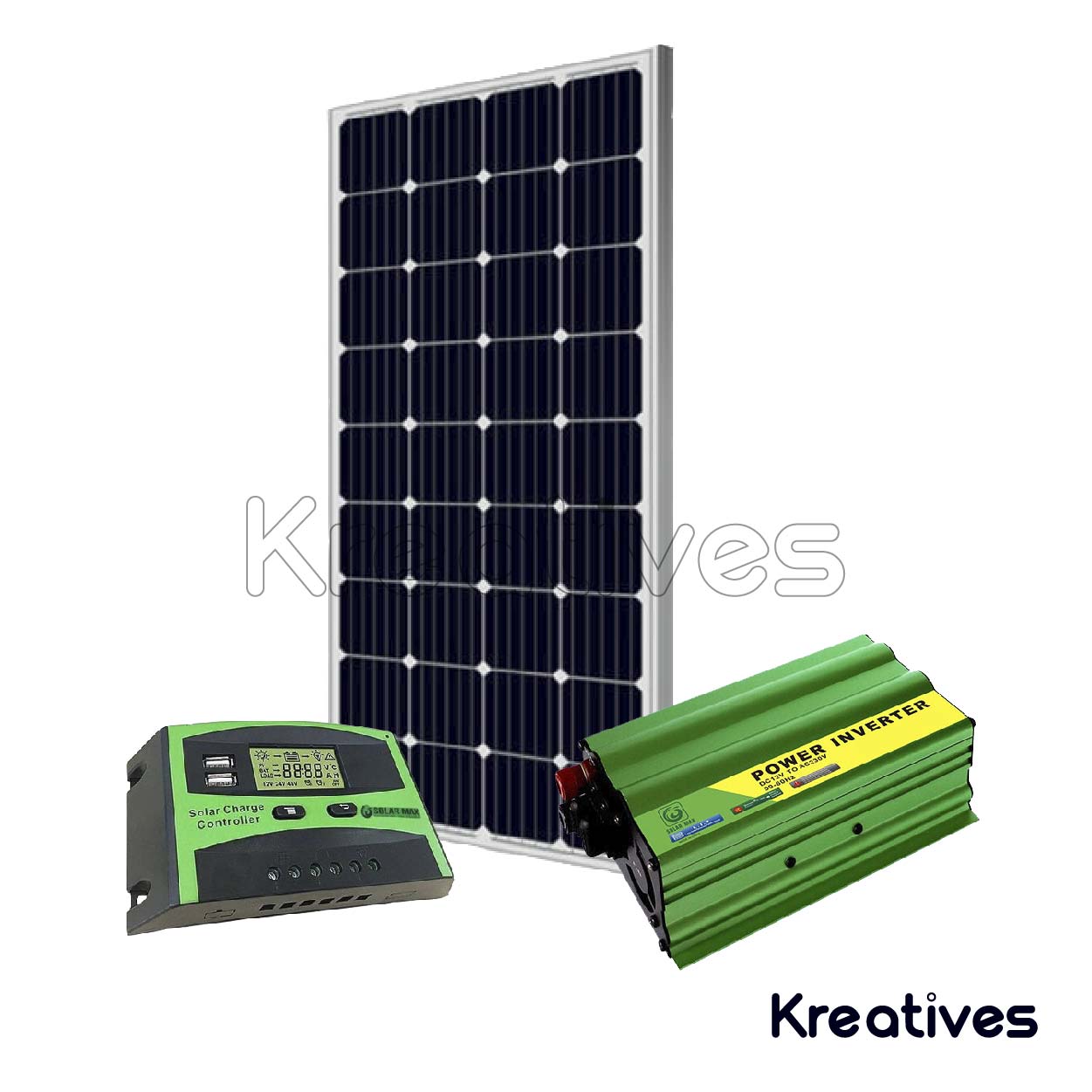 300W Solar Kit with 600W Inverter & 30A Controller - Sokokubwa