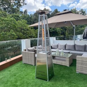Stainless Steel Pyramid Patio Gas Heater For Outdoor