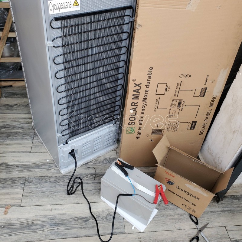 128L Solar DC 2 Door Fridge System - Sokokubwa