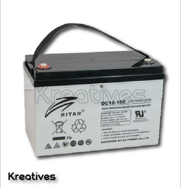 Ritar 12V 100Ah Sealed Maintenance Free Battery - Sokokubwa