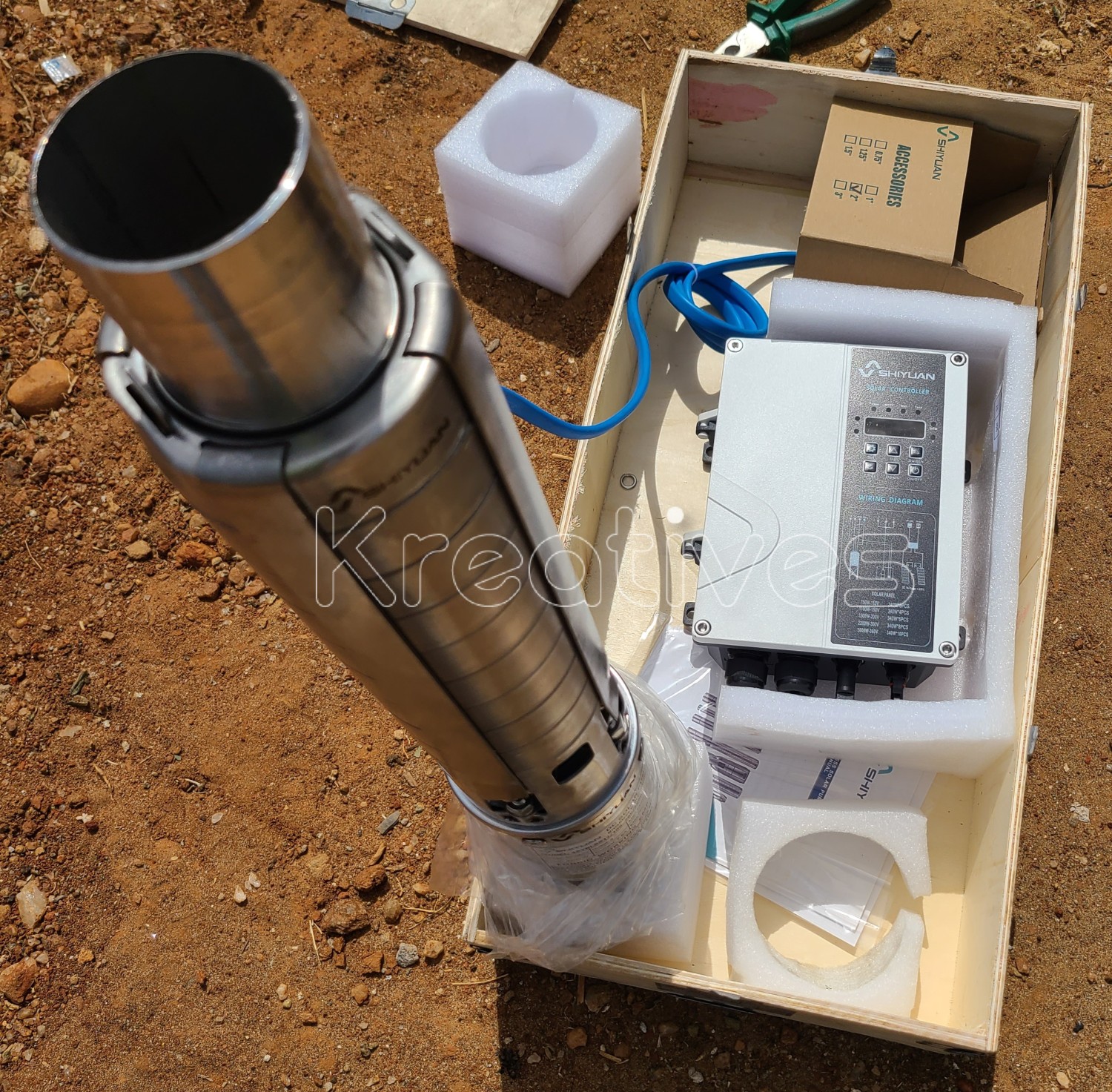 Shiyuan 200M 1.25inch 4.5m3/h Solar DC Submersible Pump - Sokokubwa