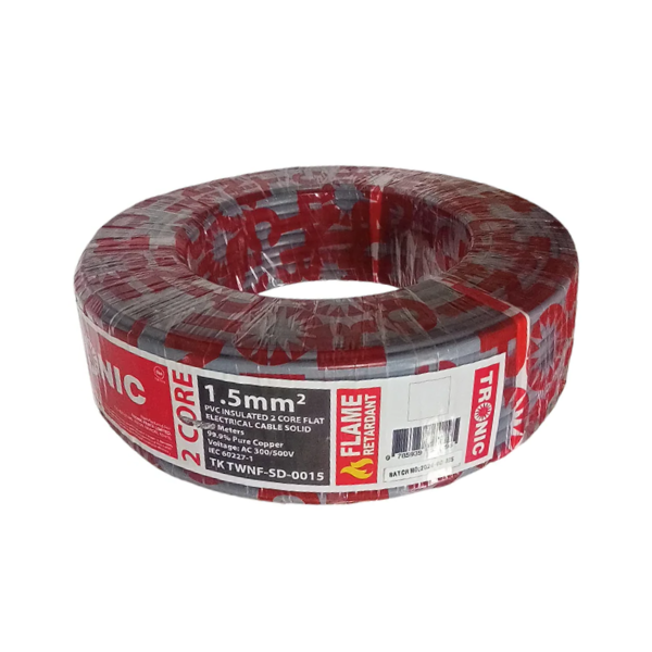 Tronic 2 core 1.5mm Solid Flat PVC Cable - Sokokubwa