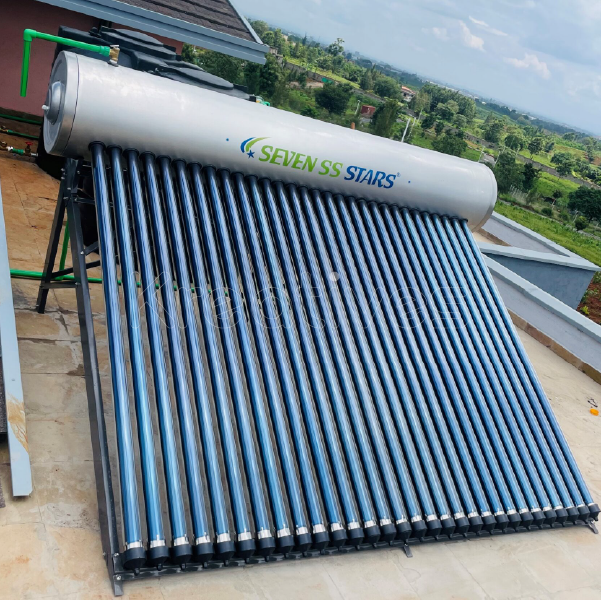 Seven SS Stars 200L Non Pressurized White Solar Heater - Sokokubwa *