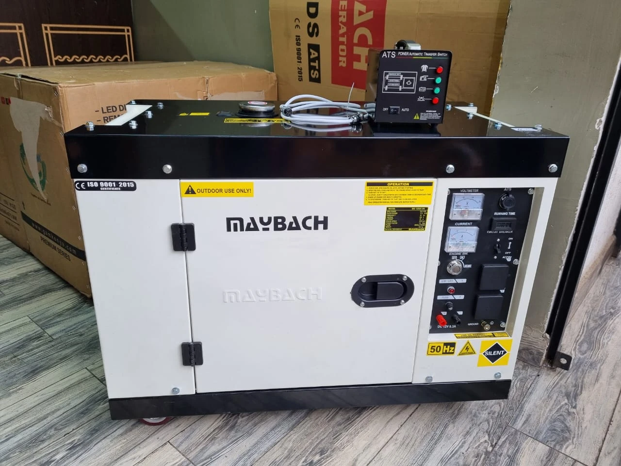 Maybach 10kva 3 Phase Water Cooled Silent Diesel Generator with ATS - Sokokubwa