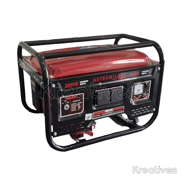 Astramilano 3000W Key Start Petrol Generator - Sokokubwa