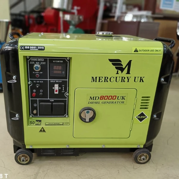 Mercury UK 6.5KVA Water Cooled Super Silent Diesel Generator with ATS - Sokokubwa