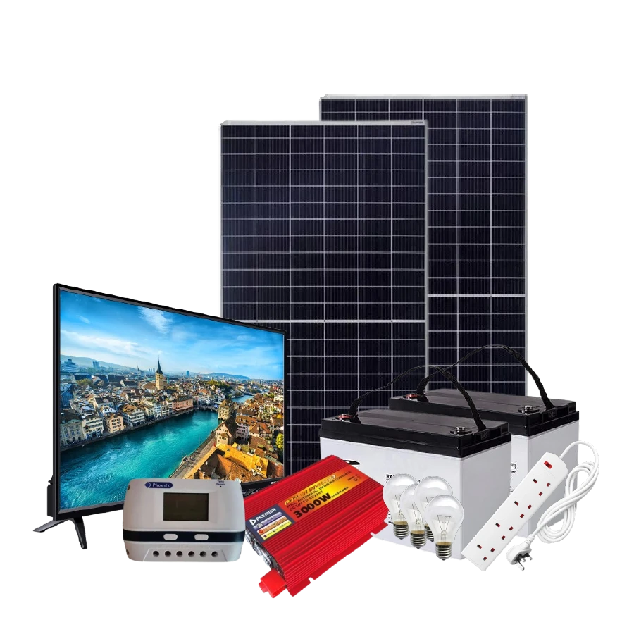 Ritar 3kW PWM Solar 22 Inch LED TV System Kit with Batteries - Sokokubwa