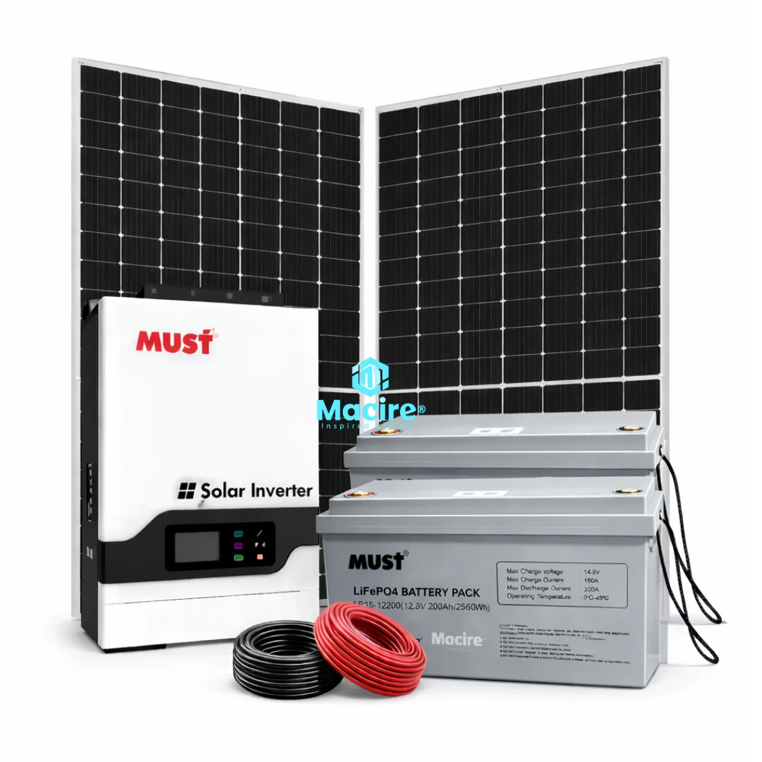 3.5 KVA MUST Lithium Smart Solar Kit 24 V Wifi | All-Inclusive Package