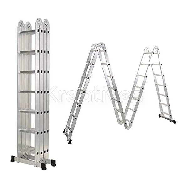Multi Purpose 4x7 7.8m Foldable Aluminium Ladder - Sokokubwa