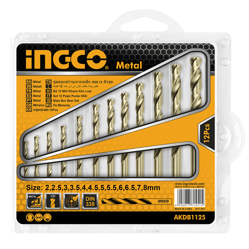 19 Piece HSS Twist Drill Bits Set - Sokokubwa