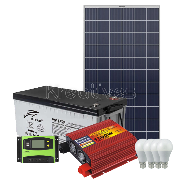 1500W Complete Solar System Kit - Sokokubwa