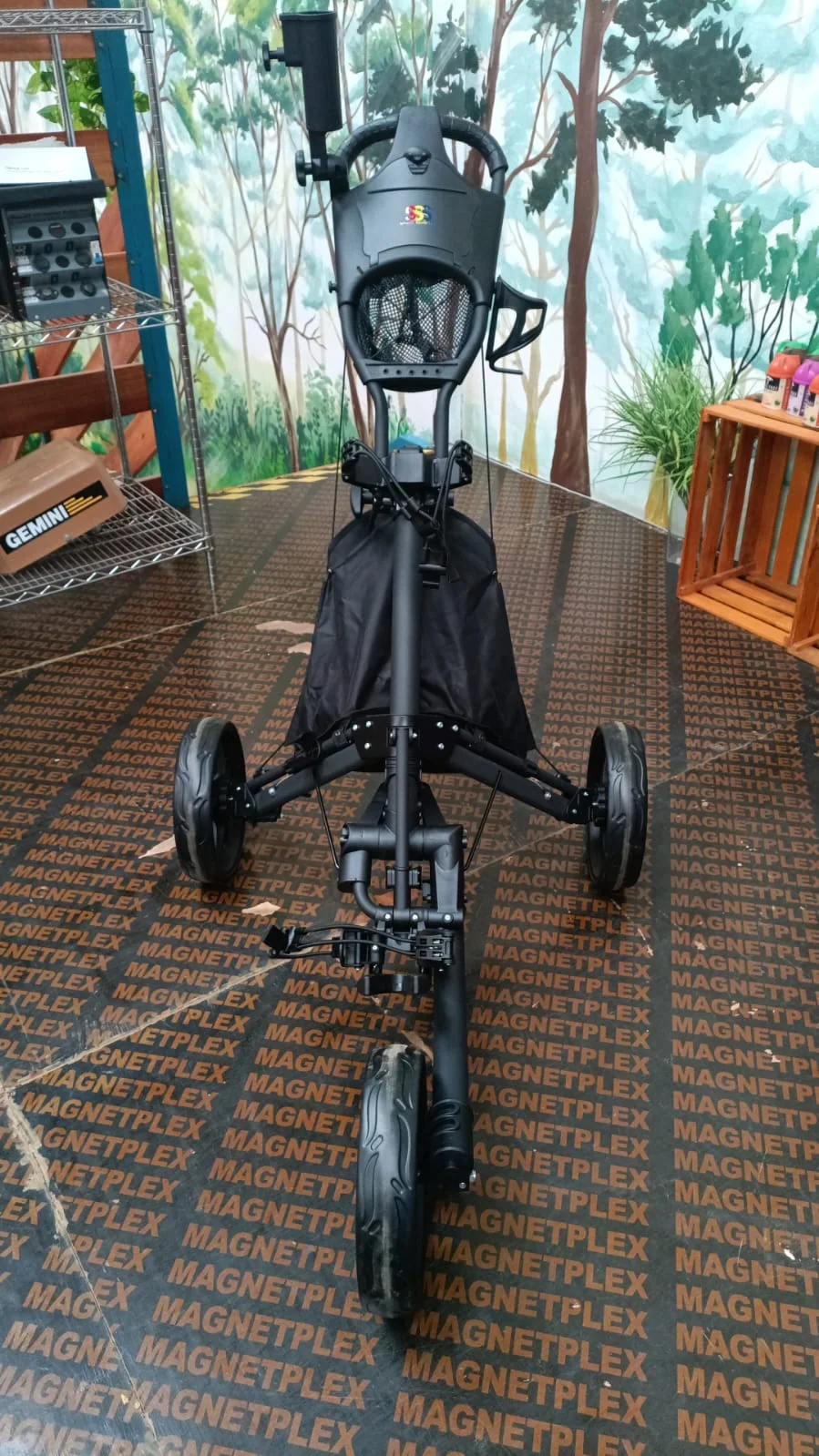 Sports Equipment – 3-Wheel Golf Trolley 360° Black