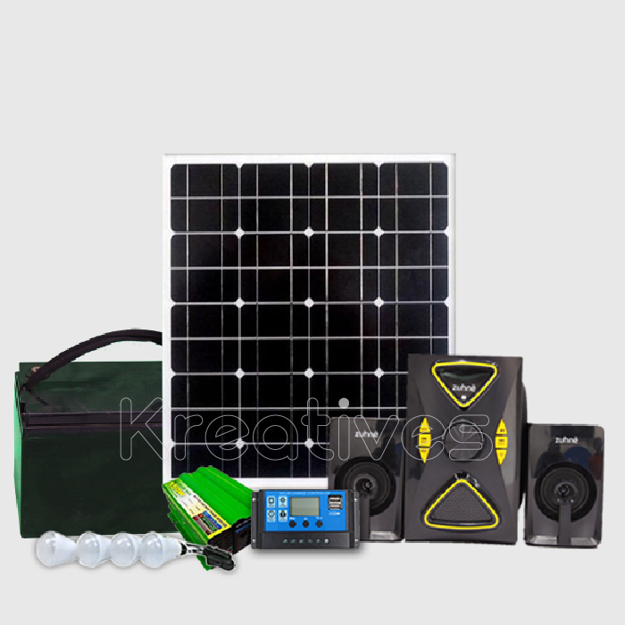 40W Solar Complete Kit with 2.1CH Subwoofer System - Sokokubwa