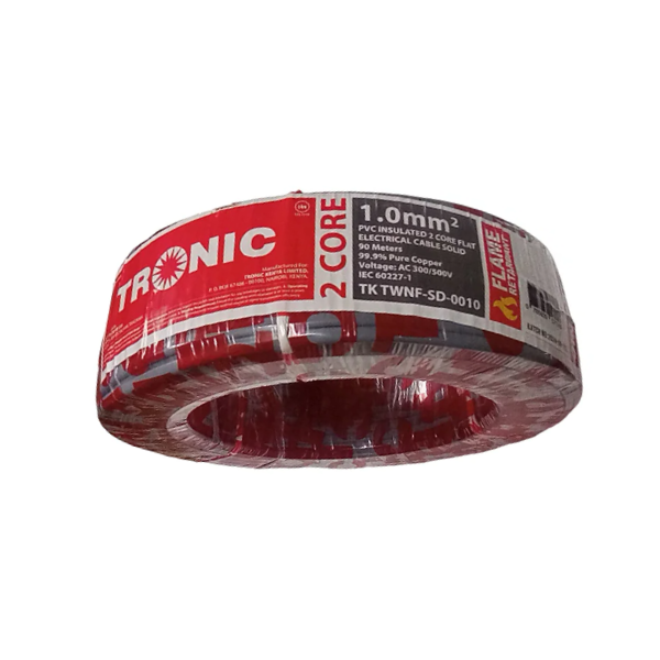 Tronic 2 core 1.0mm Solid Flat PVC Cable - Sokokubwa