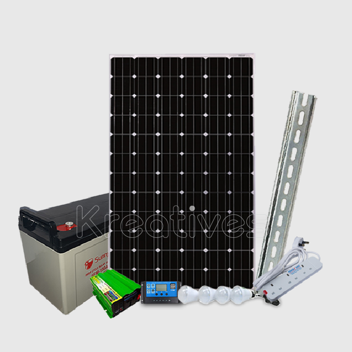 160W Solar Complete System Kit with Free Rails & Extension - Sokokubwa