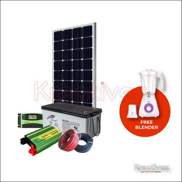 1000W Solar Backup Kit with Blender - Sokokubwa