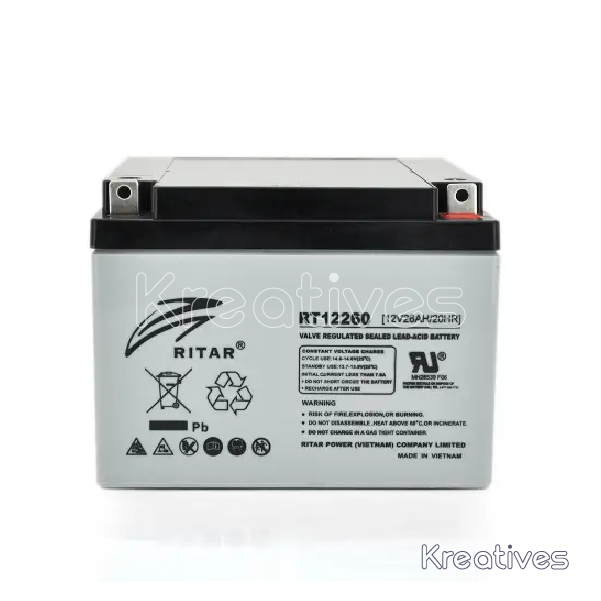 Ritar 12V 24Ah Sealed Maintenance Free Battery - Sokokubwa