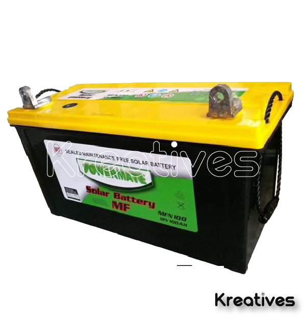 Powermate 100Ah 12V Solar Rechargeable Battery - Sokokubwa